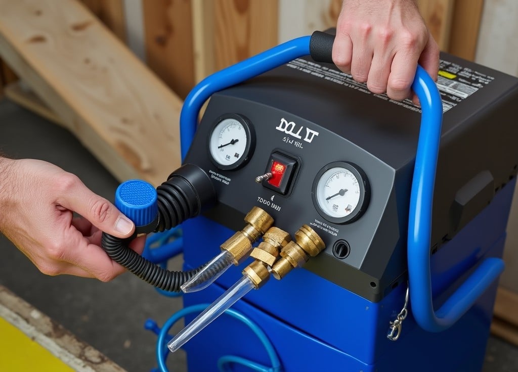 Beginner Tips: How to Use Power Tools for Your DIY Projects 7 a person holding an air compressor hose