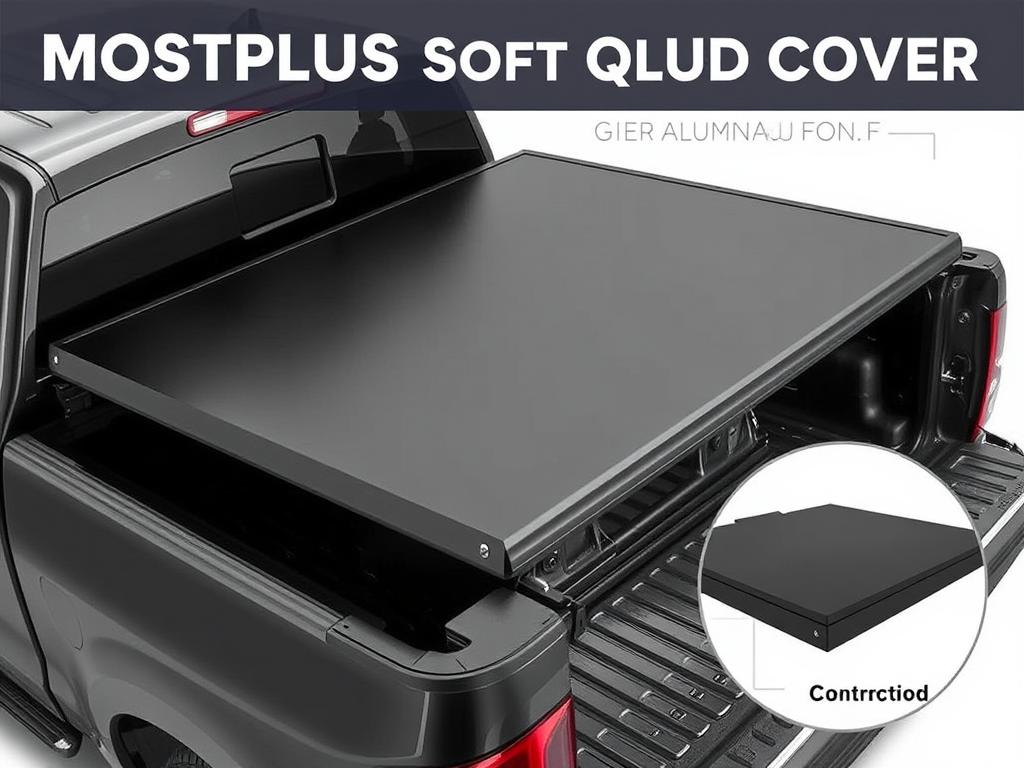MOSTPLUS Soft Quad FOLD Truck Bed Tonneau Cover