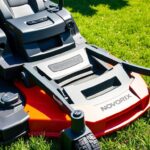 NovorikX 42 Cordless Electric Zero Turn Lawn Mower front view showing the cutting deck and control panel