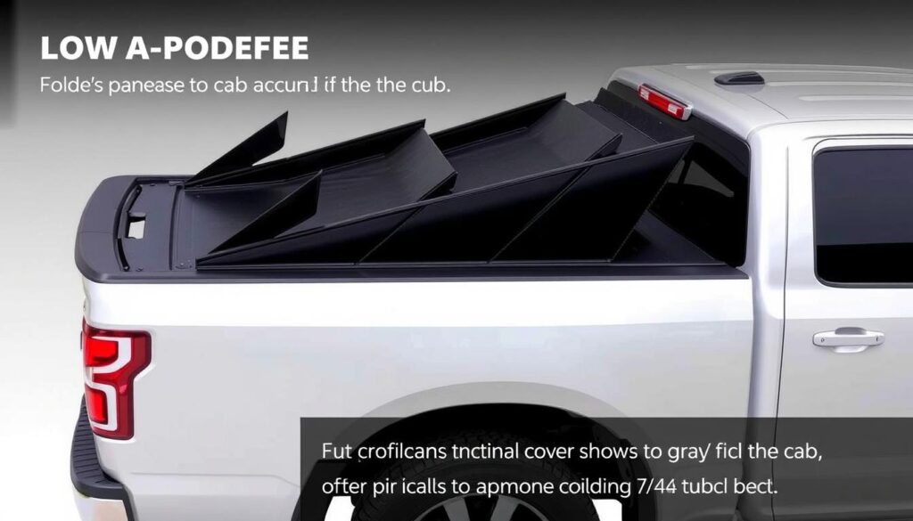 YITAMOTOR tonneau cover showing quad-fold functionality
