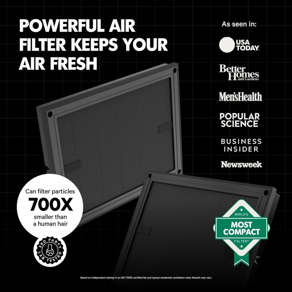 PuroAir 100i multi-layer filter system showing HEPA and activated carbon components